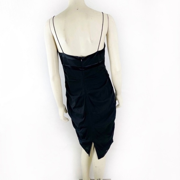 Nicole Miller Silk Black Midi Dress size 10 - Picture 3 of 7